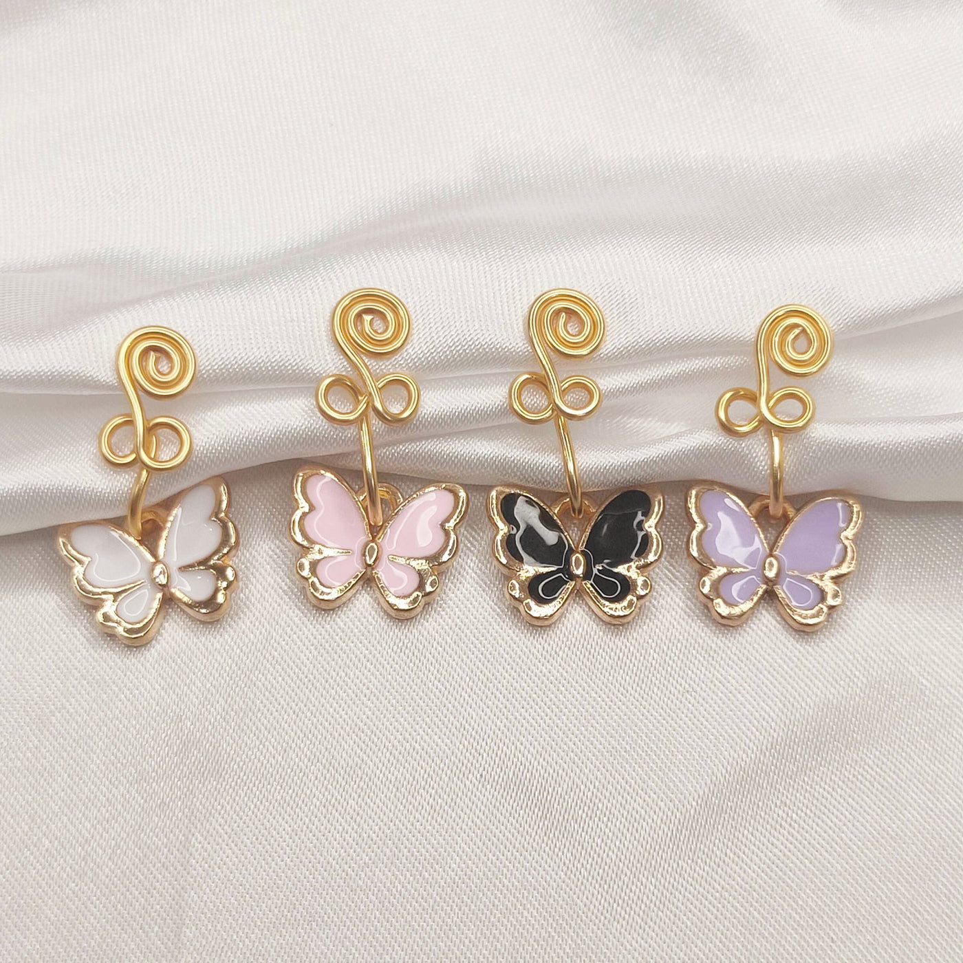 Handmade Gold-plated Copper Butterfly Nose Ring Nail Jewelry