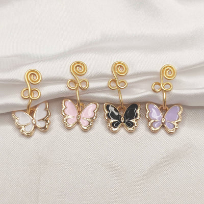 Handmade Gold-plated Copper Butterfly Nose Ring Nail Jewelry