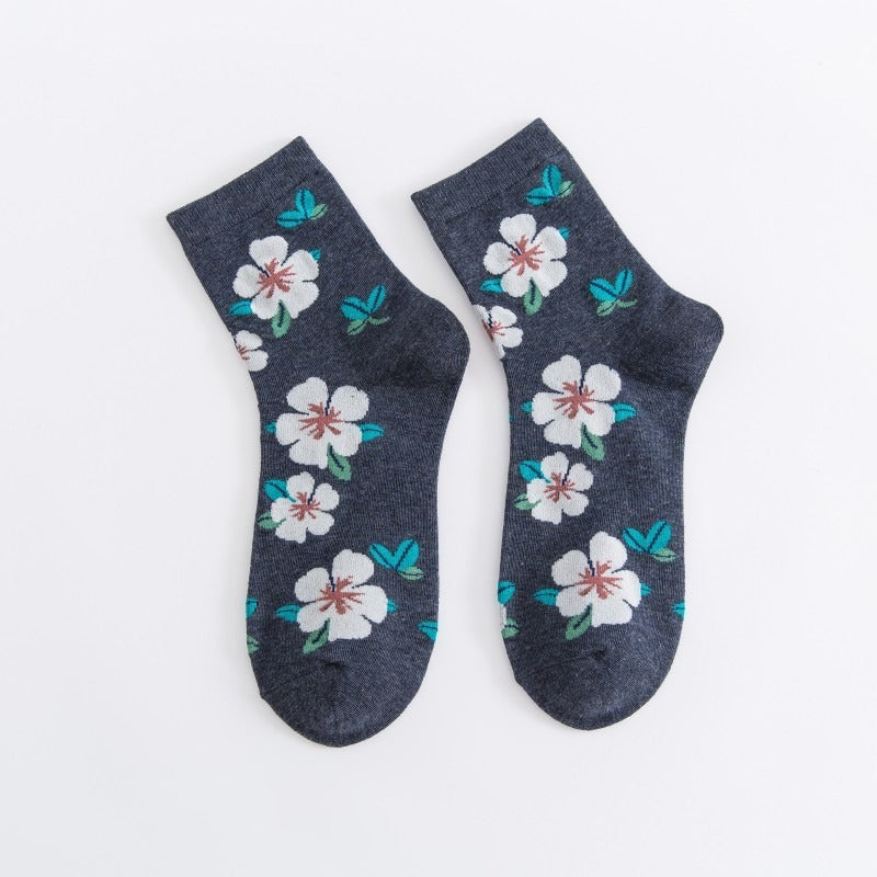 Breathable Sweet Women's Mid-calf Socks Casual Socks