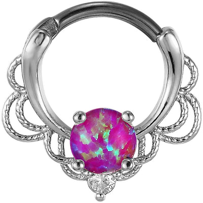 Stainless Steel Opal Nose Ring