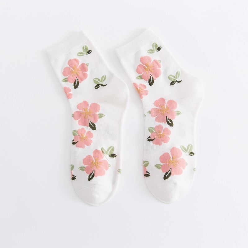 Breathable Sweet Women's Mid-calf Socks Casual Socks