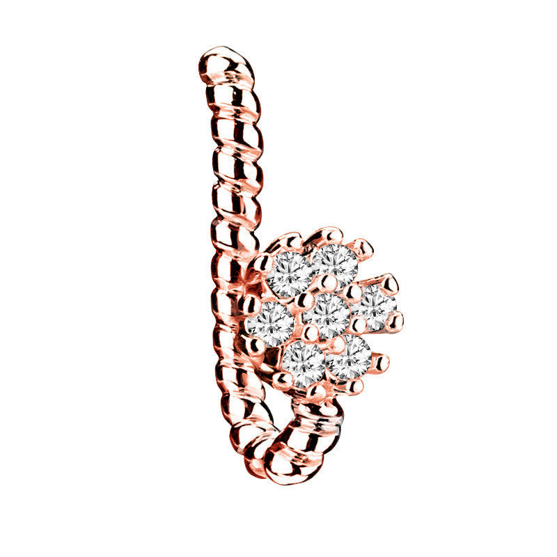 Twisted nose ring and nose nail