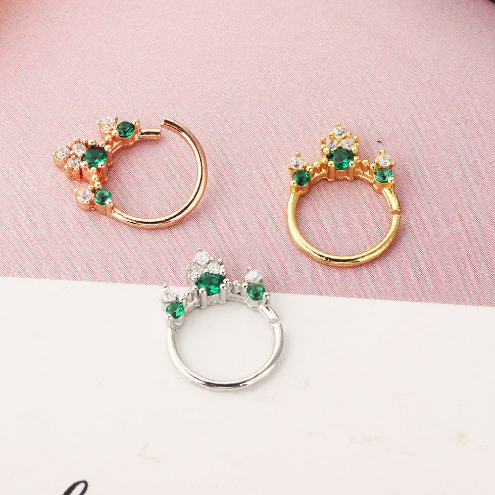 Jewelry Nose Ring Diamond No Hole Nose Fake Nose Ring