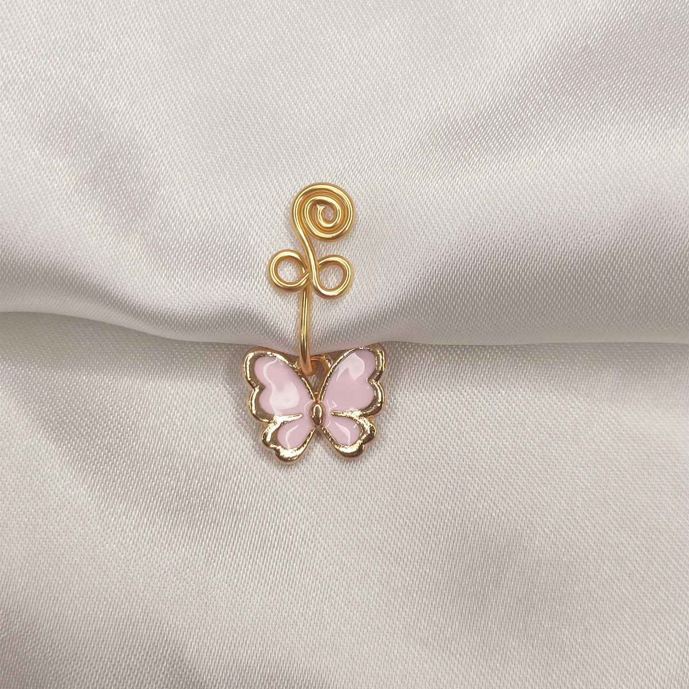 Handmade Gold-plated Copper Butterfly Nose Ring Nail Jewelry