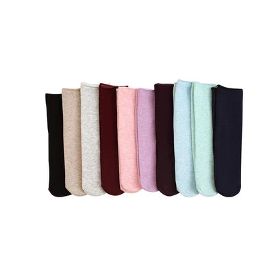Autumn And Winter Vertical Stripe Colored Cotton Snow Socks With Fleece And Thickened Sleeping Socks