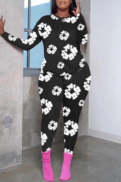 Spring And Summer European And American Fashion Women's Wear Elegant Casual Top Pants Suit Women