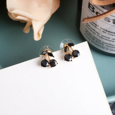 Cherry Earrings Cute Black Earrings Female