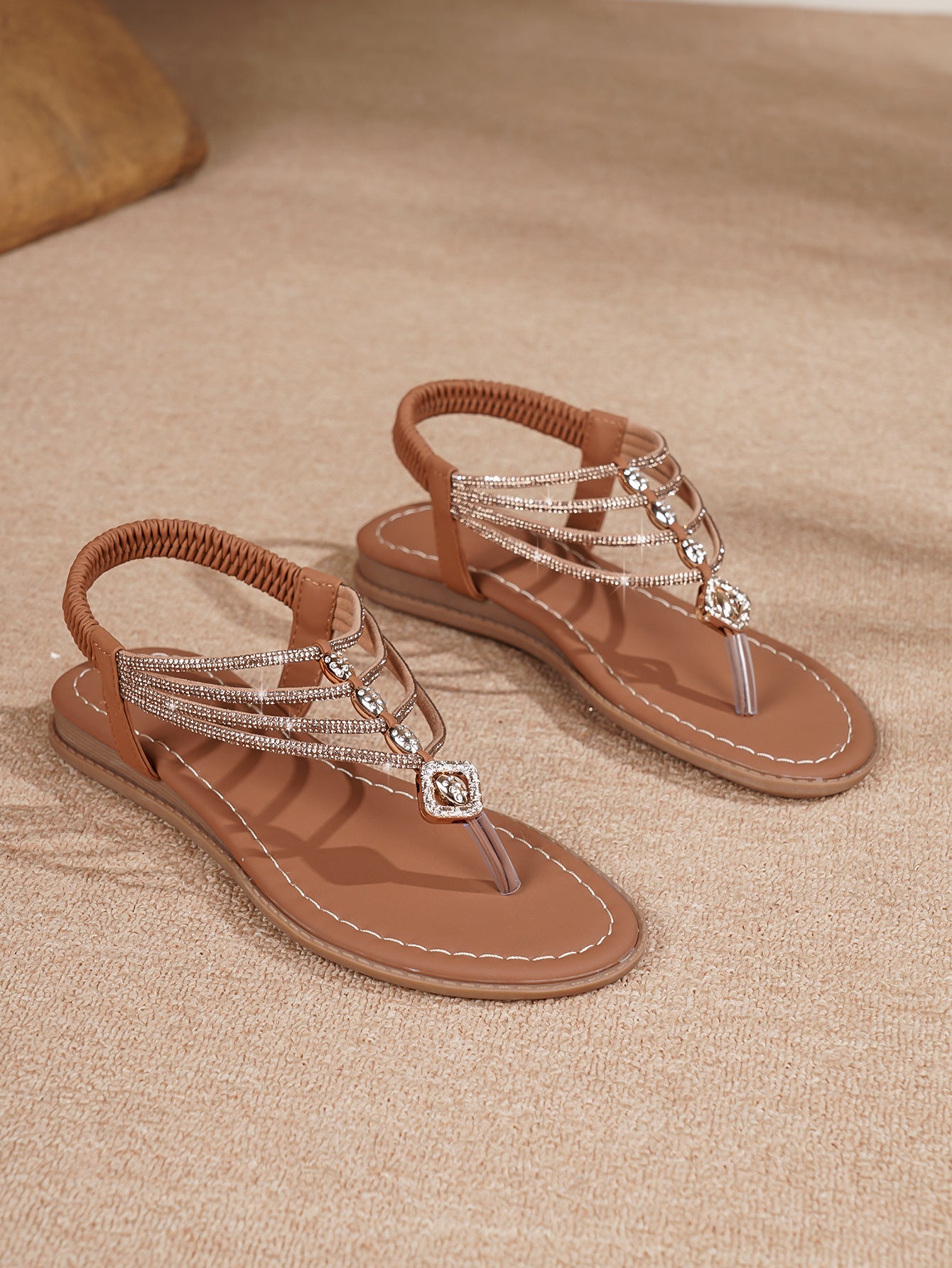 Summer New European And American Fashion Retro Rhinestone Sandals