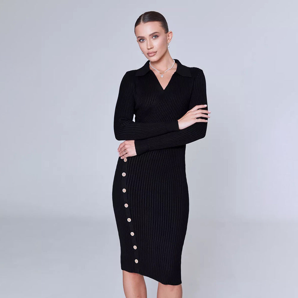Inner Wear Sweater Knitted Dress For Women