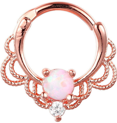 Stainless Steel Opal Nose Ring