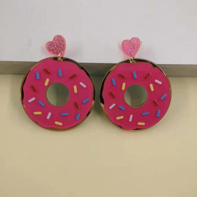 Donut Earrings Girly Cute Large Earrings Earrings