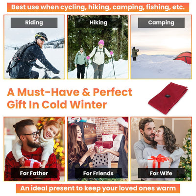 1Pc Electric Heated Winter Scarf USB Heating Neck Wrap Unisex Heated Neck Shawl Soft Warm Scarves With 3 Heating Modes For Outdoor Cycling Skiing Skating Winter Activities