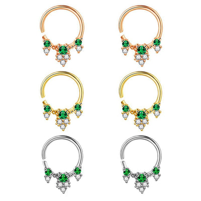 Jewelry Nose Ring Diamond No Hole Nose Fake Nose Ring