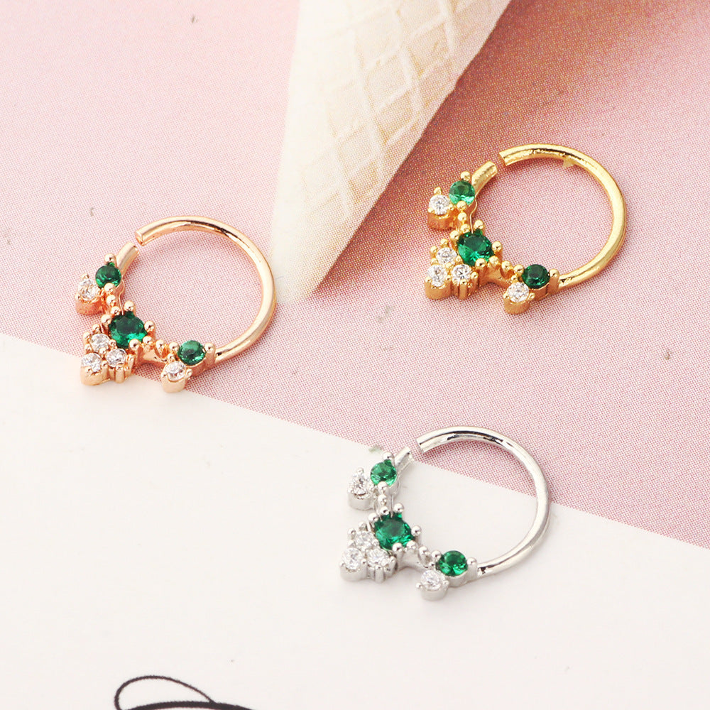 Jewelry Nose Ring Diamond No Hole Nose Fake Nose Ring