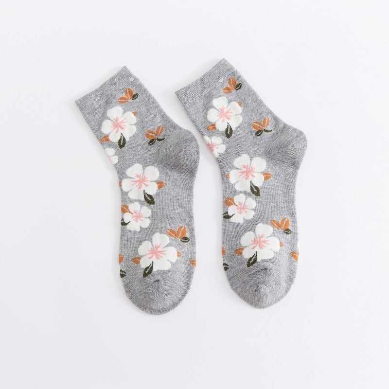 Breathable Sweet Women's Mid-calf Socks Casual Socks