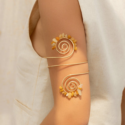 Gravel Ring Beaded Opening Bracelet