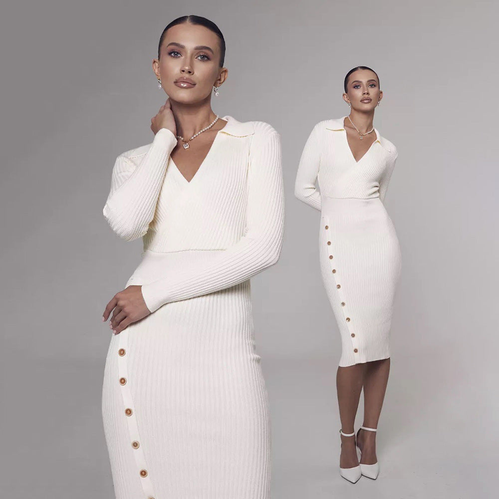 Inner Wear Sweater Knitted Dress For Women