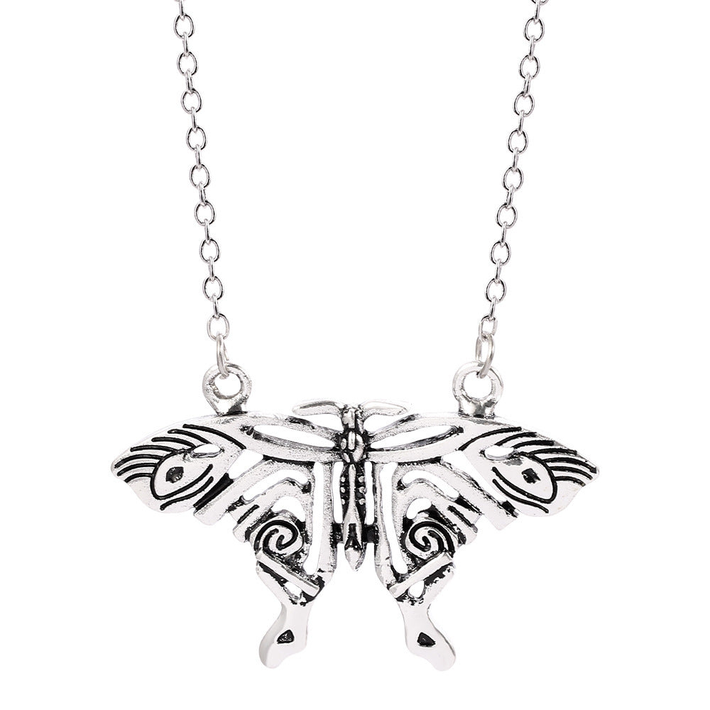 Butterfly necklace, alloy plating insect pendant necklace