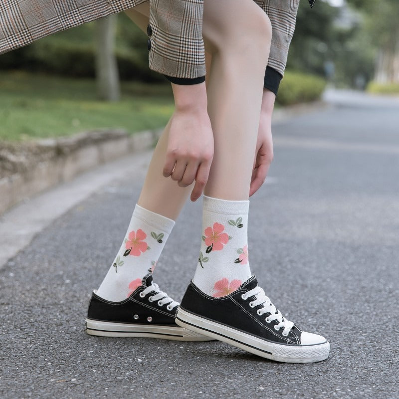 Breathable Sweet Women's Mid-calf Socks Casual Socks