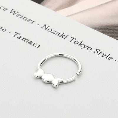 Ladies Bohemian Moon Separated By Nose Ring