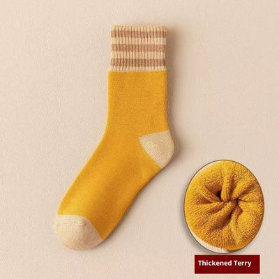 Women's Fleece-lined Terry Socks Mid-calf