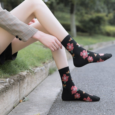 Breathable Sweet Women's Mid-calf Socks Casual Socks