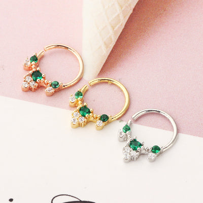 Jewelry Nose Ring Diamond No Hole Nose Fake Nose Ring