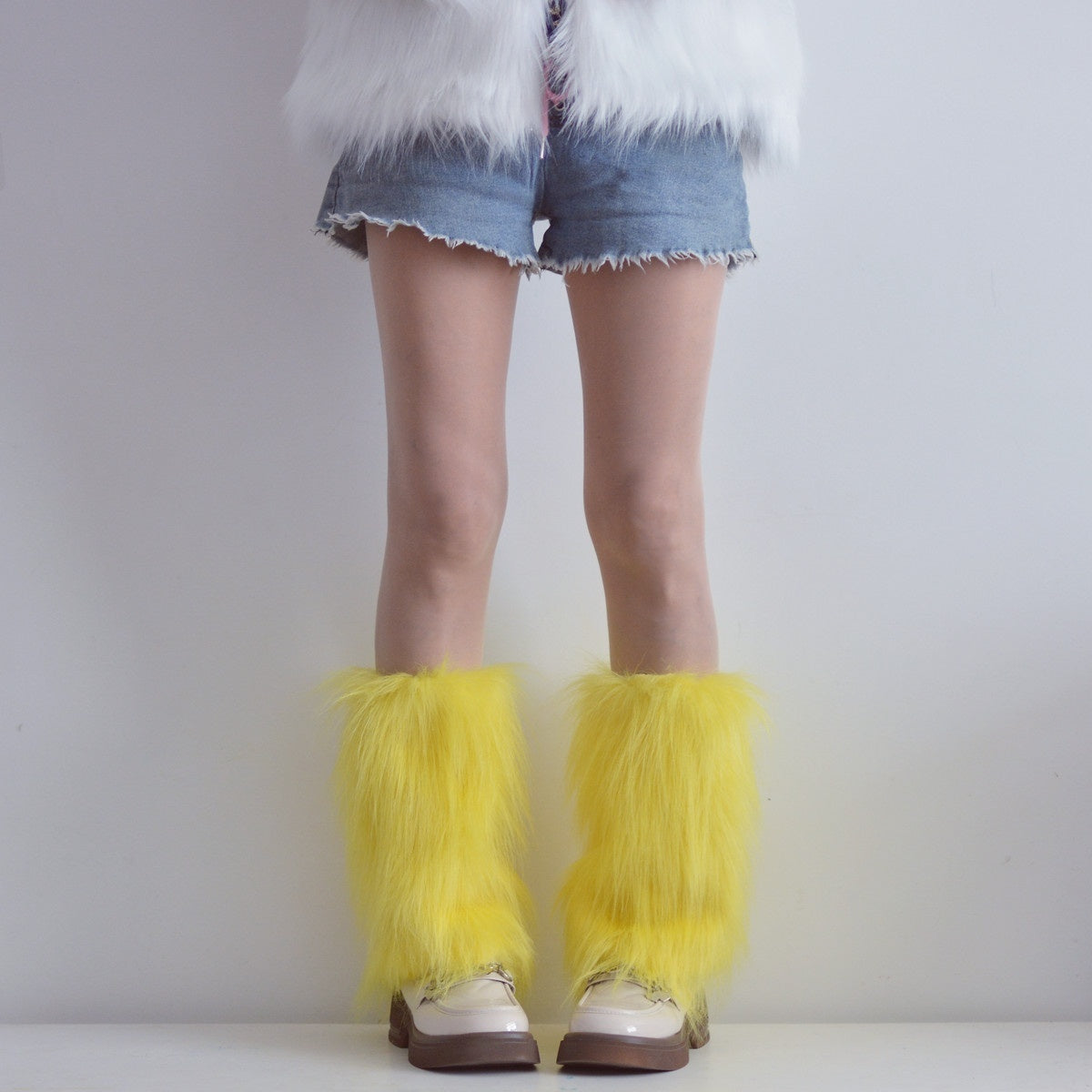 Autumn-Winter Warm And Thickening Catwalk Show Plush Leg Warmer