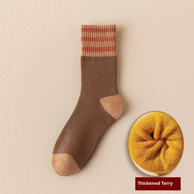 Women's Fleece-lined Terry Socks Mid-calf