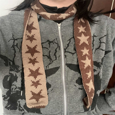 New Autumn And Winter Knitted Star Scarf