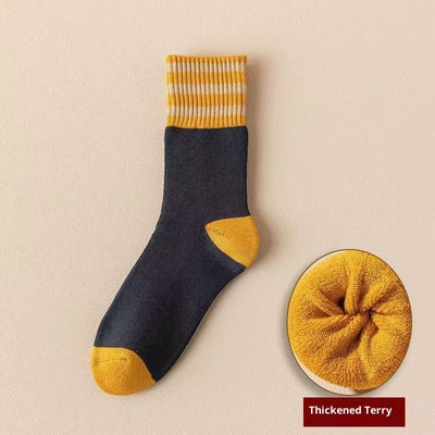 Women's Fleece-lined Terry Socks Mid-calf