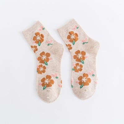 Breathable Sweet Women's Mid-calf Socks Casual Socks