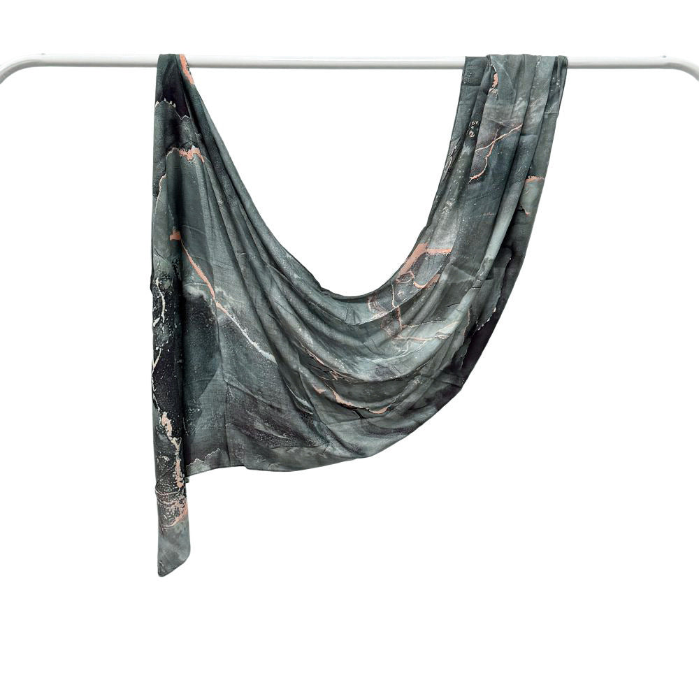 Modal Cotton Headscarf Marble Digital Printing