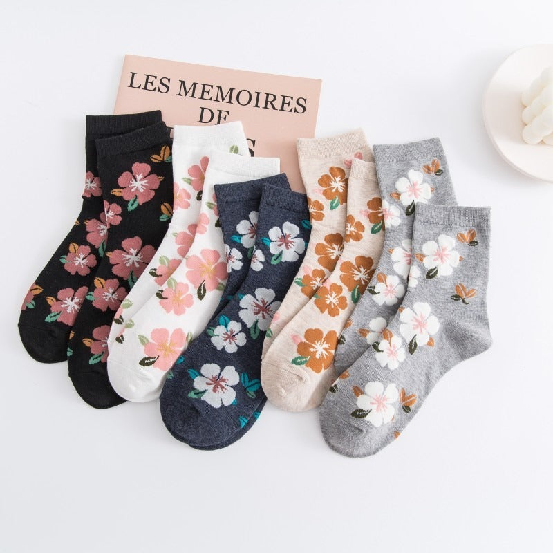 Breathable Sweet Women's Mid-calf Socks Casual Socks