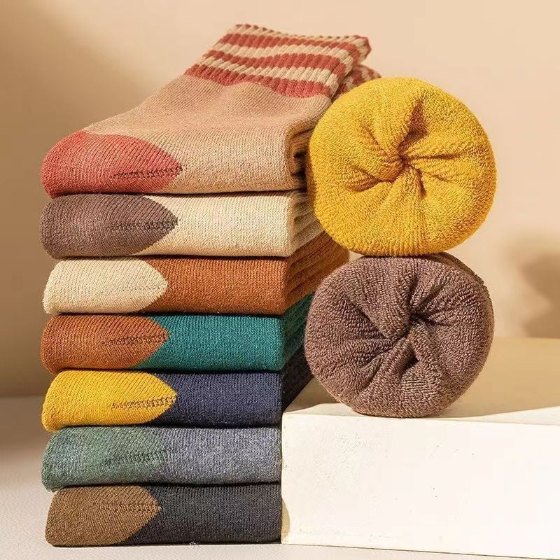 Women's Fleece-lined Terry Socks Mid-calf