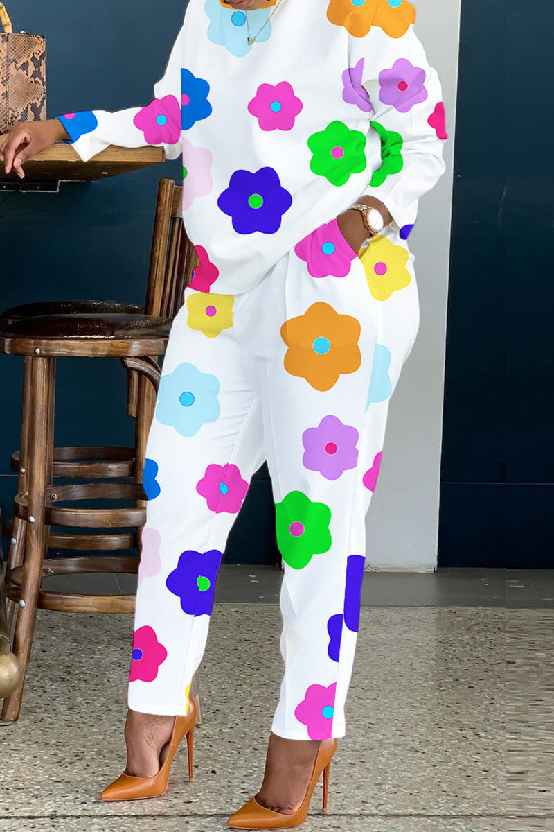 Spring And Summer European And American Fashion Women's Wear Elegant Casual Top Pants Suit Women