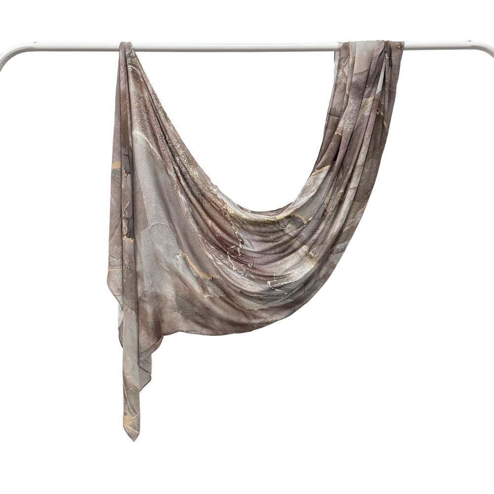 Modal Cotton Headscarf Marble Digital Printing