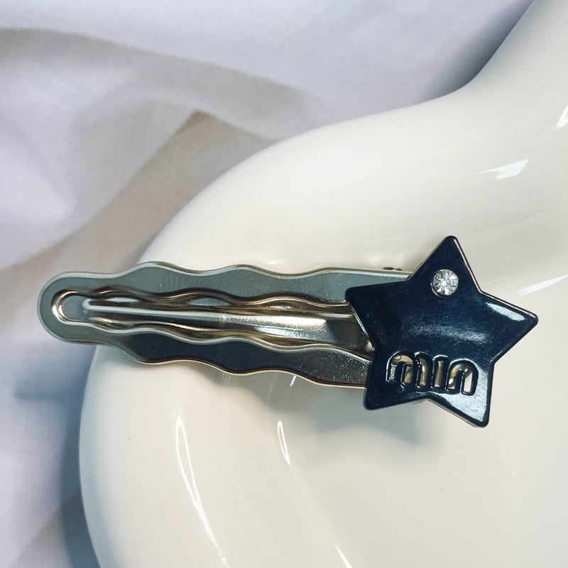 White Love Crystal Duckbill Clip Female Temperament