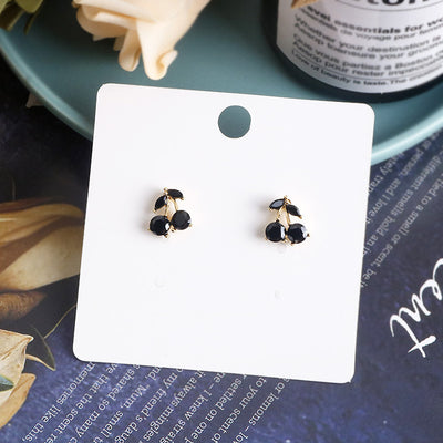 Cherry Earrings Cute Black Earrings Female