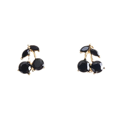 Cherry Earrings Cute Black Earrings Female