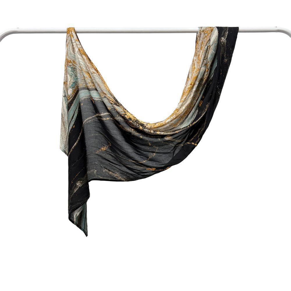 Modal Cotton Headscarf Marble Digital Printing