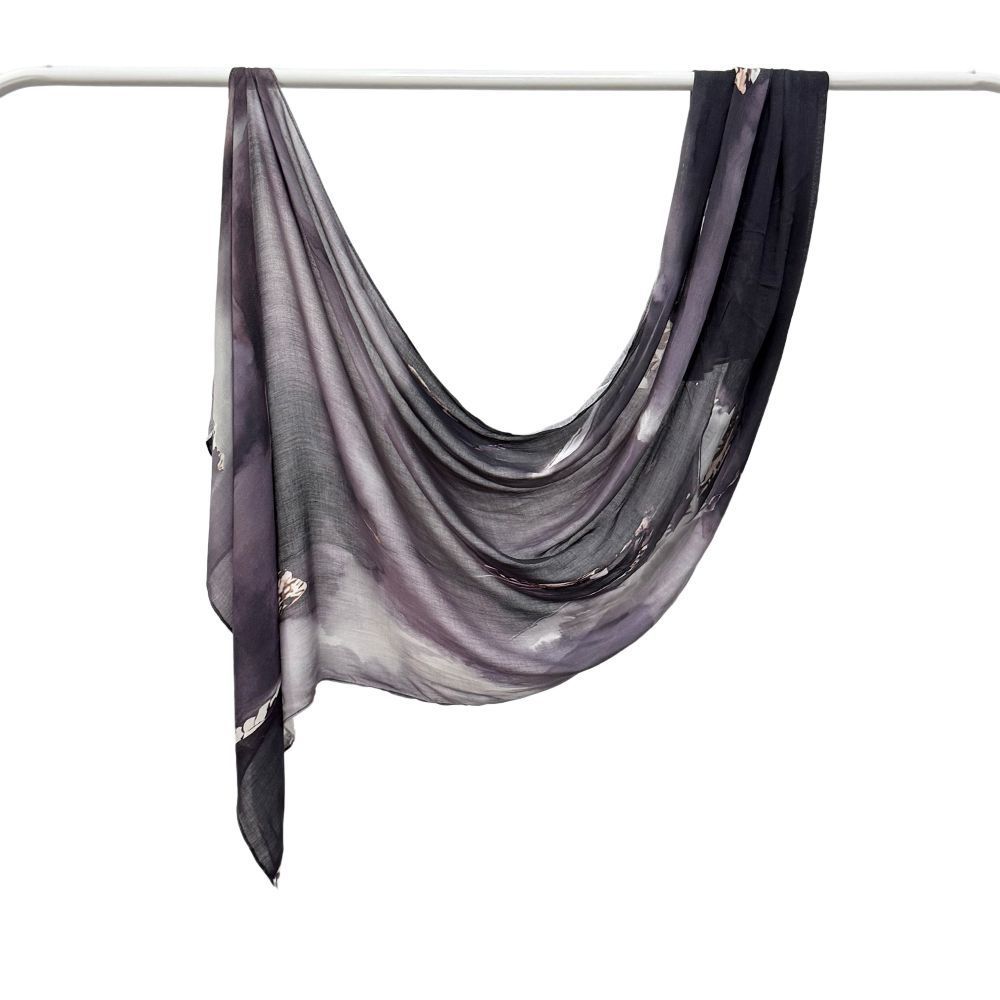 Modal Cotton Headscarf Marble Digital Printing