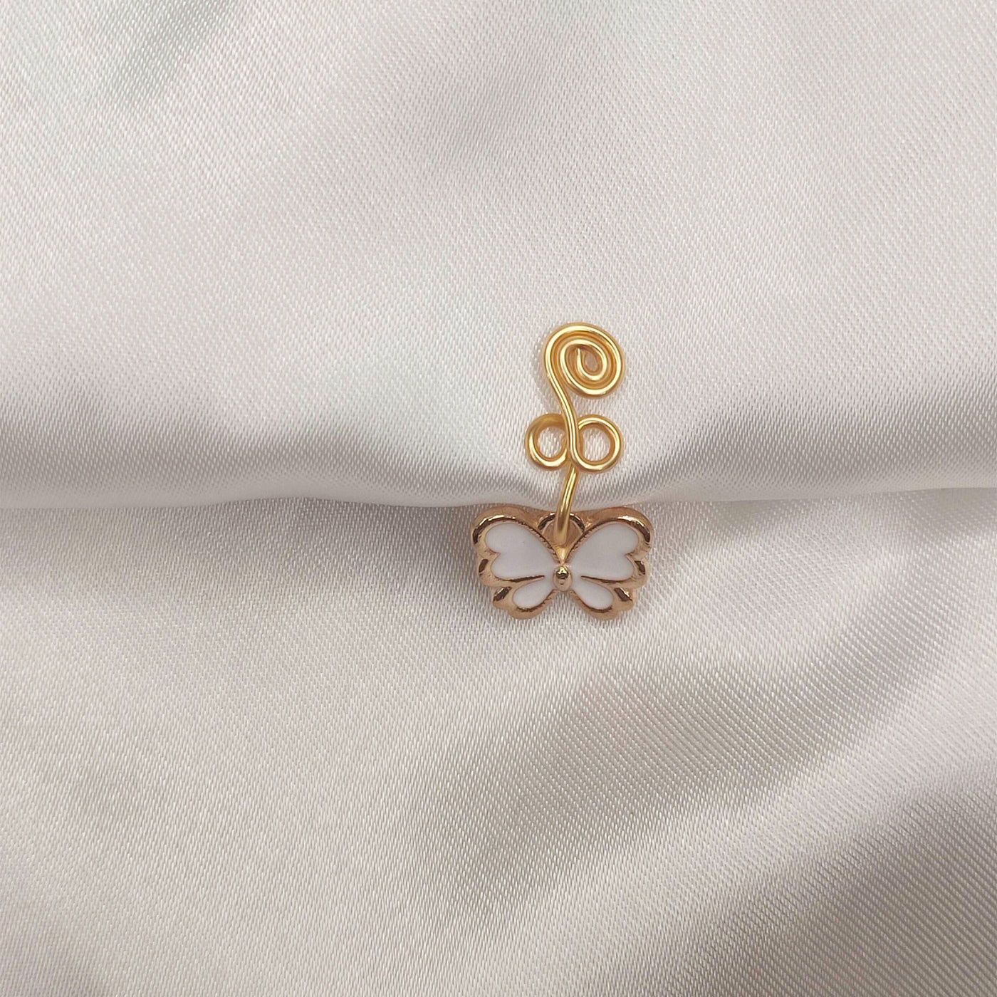 Handmade Gold-plated Copper Butterfly Nose Ring Nail Jewelry