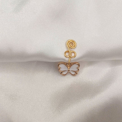 Handmade Gold-plated Copper Butterfly Nose Ring Nail Jewelry