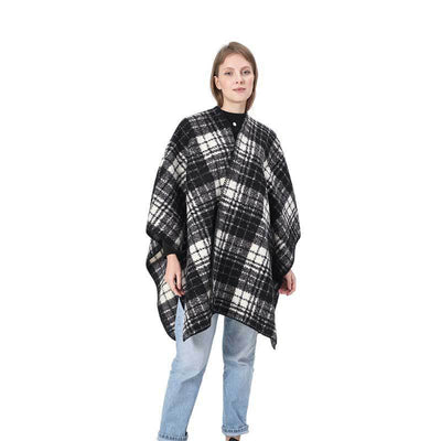 Spring, Autumn And Winter Air Conditioning Blanket Warm Cloak Women's High-grade Classic Plaid Elegant Shawl